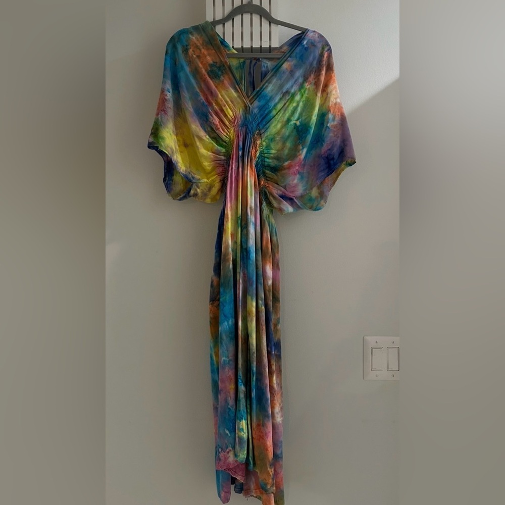 Vibrant Tie-Dye Midi  Dress size L